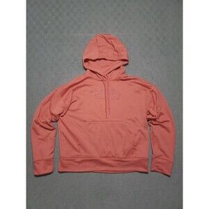 Under Armour Hoodie Womens M Coral Pink Fish Graphic Pullover Sweatshirt